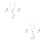 2Sets Schmuckset Damen Halskette Ohrstecker Silber 8