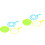 6Stk Blowing Bubble Spielzeug Set Blau Bubble Tools Kunststoff Robust 4