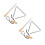 2Stk Handliche Triangel Mit Schlagstab, Silber, Musik Percussion 7