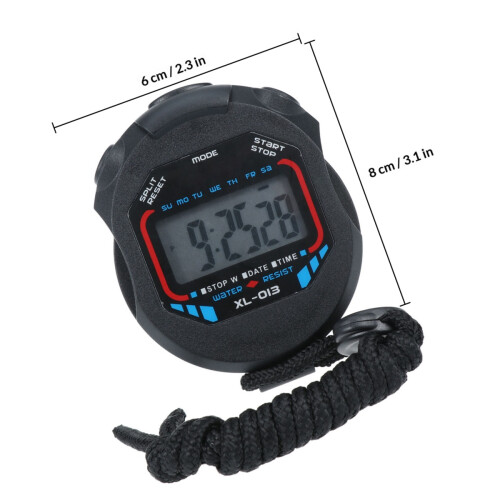 2Pièces Chronomètre Professionnel Noir Multifonction Durable 1