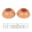 Silicone Boob Prosthesis, Round Shape, Concave Bottom, D Cup Brown 2