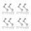 40Pièces Boucles D'oreilles Argentées Acier Inoxydable Piercing 2