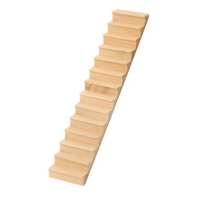 4Pcs Wooden Miniature Dollhouse Stairs 1:12 Scale Unpainted