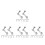 40Pièces Boucles D'oreilles Argentées Acier Inoxydable Piercing 5