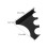 1Pair Acrylic Wall Mounted Sword Holder Black for Lightsaber Storage 3