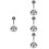 4Pcs Silver Bathroom Shower Head Mount ABS Small Hand Shower Holder 7