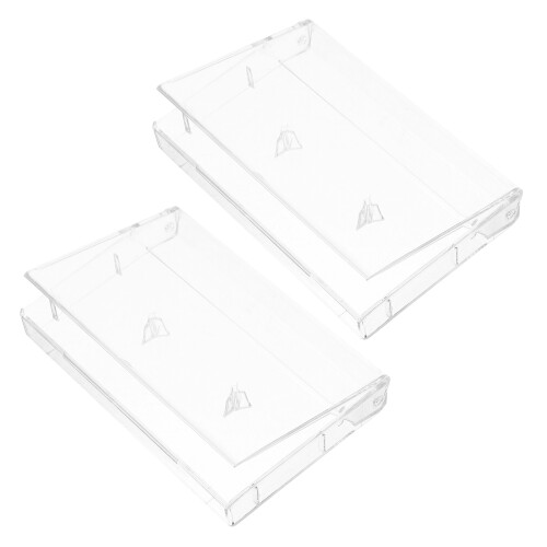 10Pcs Durable Plastic Music Box Cases Transparent Tape Holder Storage 2