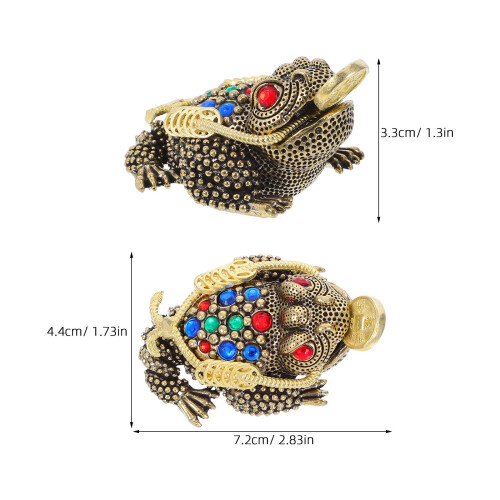 5Pcs Copper Toad Ornament for Office and Desktop 1