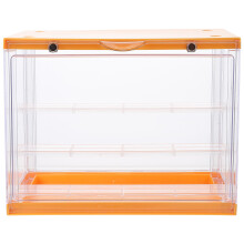 2Pcs ABS Doll Model Display Rack Compact Yellow Storage Box for Toys