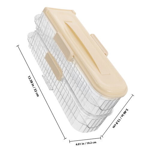 Multi Layer Stackable Egg Organizer For Refrigerator Clear Rolling Egg Dispenser With Handle For Easy Access And Storage Kitchen And Dining Room 1
