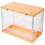 2Pcs ABS Doll Model Display Rack Compact Yellow Storage Box for Toys 2