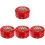 4Pcs Multi Color Tinplate Cookie Storage Boxes with Easy Lid 4
