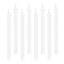 40Pcs Plastic Supermarket Hanging Display Strips White for Merchandise