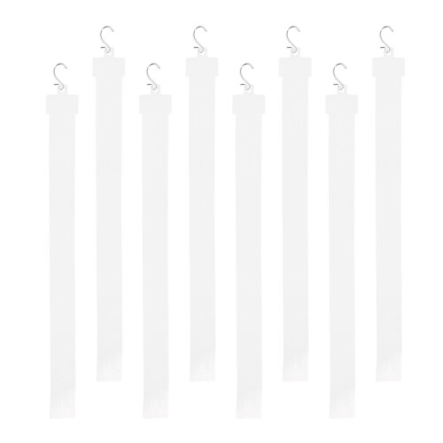 40Pcs Plastic Supermarket Hanging Display Strips White for Merchandise