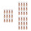 36Pièces Plaques Bois Collier Kaki, Accessoires DIY Confortables 5