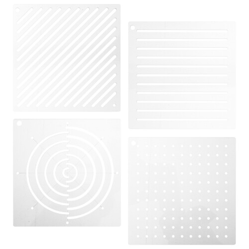 16Pièces Ensemble Gabarits Acryliques Pour Broderie Couture Machine