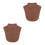 2Pcs Brown Detachable False Collar Women Polyester Comfort Durable 9