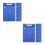 12Pcs Blue Plastic Clip Board with Ruler Edge Office Clipboard 7