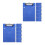 12Pcs Blue Plastic Clip Board with Ruler Edge Office Clipboard 6