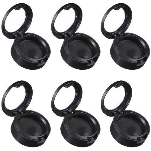 6Pcs Black Eyeshadow Organizer Durable Makeup Storage DIY Container