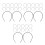90Pcs Durable Plastic Comb Tooth Headbands Versatile for Women 7