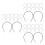 90Pcs Durable Plastic Comb Tooth Headbands Versatile for Women 5