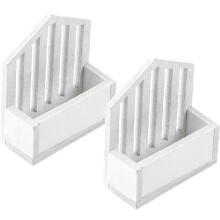 6Pcs Wooden Miniature Floating Shelves White for Miniature Decor
