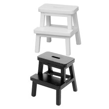 6Pcs Small Assorted Wooden Mini Stools for Doll House Decoration