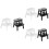 6Pcs Small Assorted Wooden Mini Stools for Doll House Decoration 8