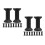 20Pcs Black Wooden Spool Holders for Yarn Sewing Thread Organizer 4
