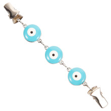 2Pcs Metal Evil Eye Sweater Clips for Women Multi-Color Dress Cinch
