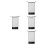 4Pcs Adjustable Floating Pool Loungers with Mesh Pocket Black Durable 6