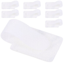 150Pcs White Adhesive Cord Holders Fabric Straps for Cable Management