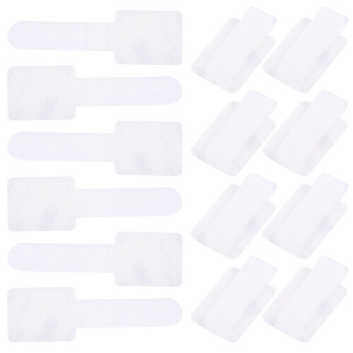 150Pcs White Adhesive Cord Holders Fabric Straps for Cable Management 1