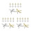 36Pcs Assorted Airplane Shape Metal Push Pins for Bulletin and Map 5