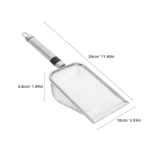 4Pcs Silver Soil Sifter with Handle Stainless Steel Garden Soil Screen 2
