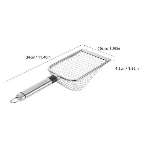 4Pcs Silver Soil Sifter with Handle Stainless Steel Garden Soil Screen 1
