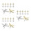 36Pcs Assorted Airplane Shape Metal Push Pins for Bulletin and Map 7