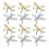 36Pcs Assorted Airplane Shape Metal Push Pins for Bulletin and Map 3