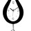 Wassertropfen-Wanduhr, Acryl, 2x AA, Transparent 3