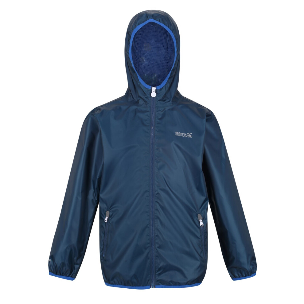 Regatta (13 Years, Moonlight Denim) Great Outdoors Childrens/Kids Lever Ii Packaway Rain Jacket Multicoloured