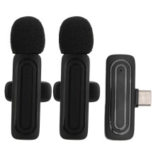 Microfono lavalier senza fili 2,4 GHz 150 mAh nero USB-C