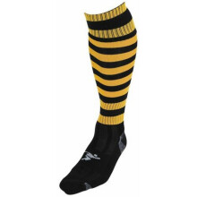(7 UK-12 UK, Black/Amber Glow) Precision Unisex Adult Pro Hooped Football Socks
