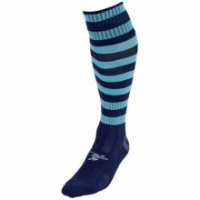 (7 UK-12 UK, Navy/Sky Blue) Precision Unisex Adult Pro Hooped Football Socks