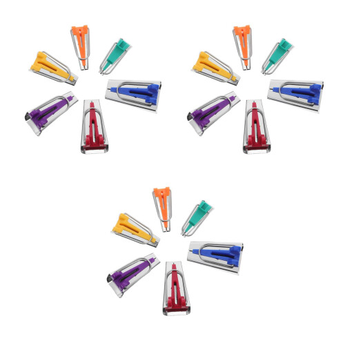 18Pièces Kit Biais Couture Patchwork Pli Simple Double Fer Plastique 1