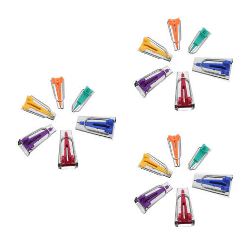 18Pièces Kit Biais Couture Patchwork Pli Simple Double Fer Plastique 2