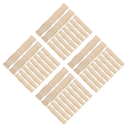 96Pièces Poignées En Bois Pour Seau Remplacement Durable Beige 2
