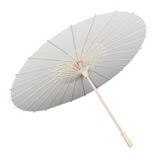 3Pièces Ombrelles Blanches En Papier Main Pour Mariage Style Chinois