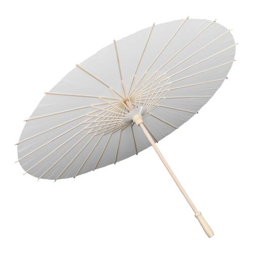 3Pièces Ombrelles Blanches En Papier Main Pour Mariage Style Chinois