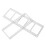 3Pièces Matrices Métal Argentées Pour Scrapbooking Embossage Durable 2